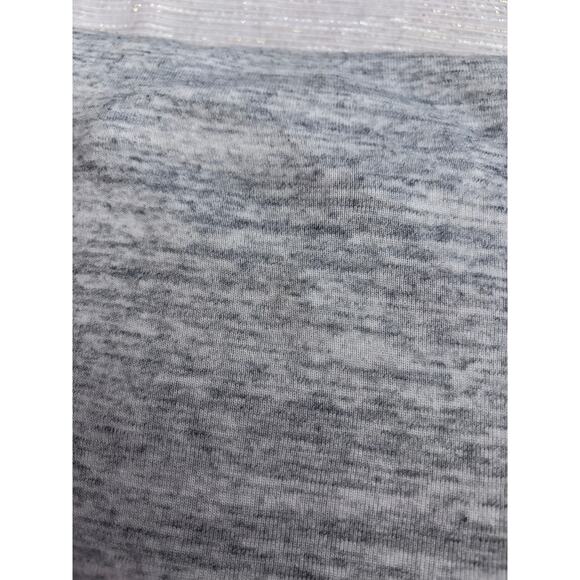 TNA Ladies Large Heather Gray Boat Neck Lightweight Athletic Top Off Shoulder - Picture 3 of 12